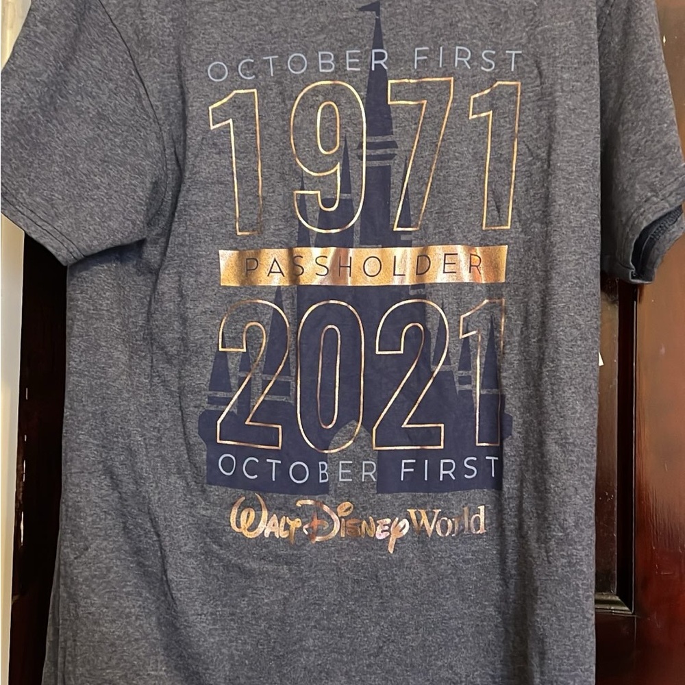 Gray Walt Disney World Passholder 50th Anniversary T-Shirt